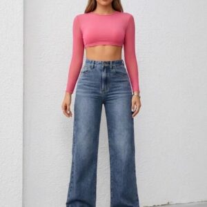 Women’s High Waist Straight Leg Mom Jeans