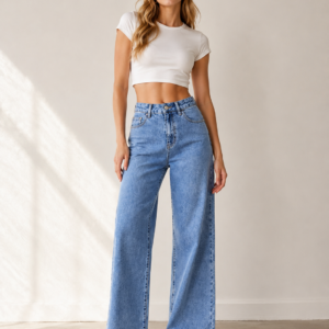 Women’s High Waist Wide Leg Mom Jeans